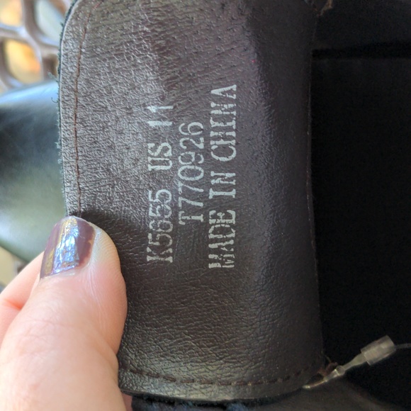 EUC CALDEN K5655 Black Leather 3.2" Taller Elevator Shoes Mens Size 11 - Picture 9 of 10